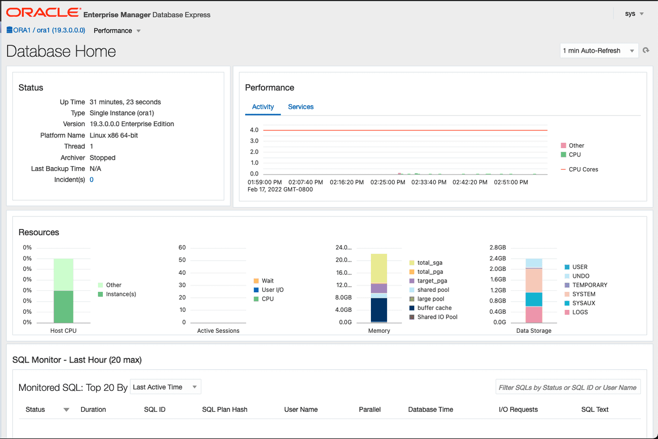 Enterprise Manager Express インストール – LLGLX